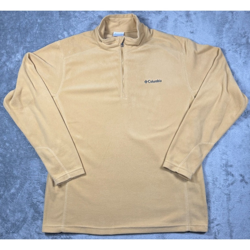 Columbia Klamath Range II Half Zip Pullover Sweatshirt Men LG Gold Fleece XM6279